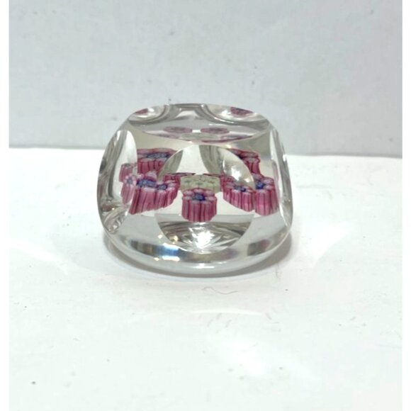Vintage Glass Perthshire Paperweight PP14 1977 "I" Millefiori Flowers Star Base - Picture 2 of 7